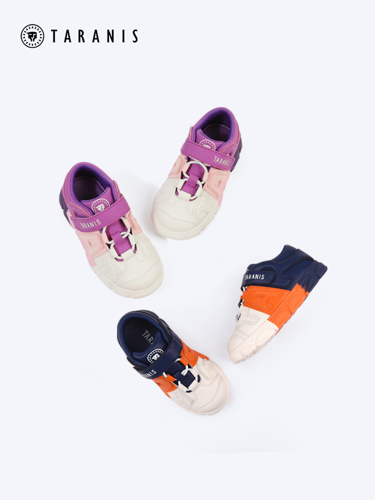 TARANISkids Three-color Splicing Collision Color Sports Toddler Shoes