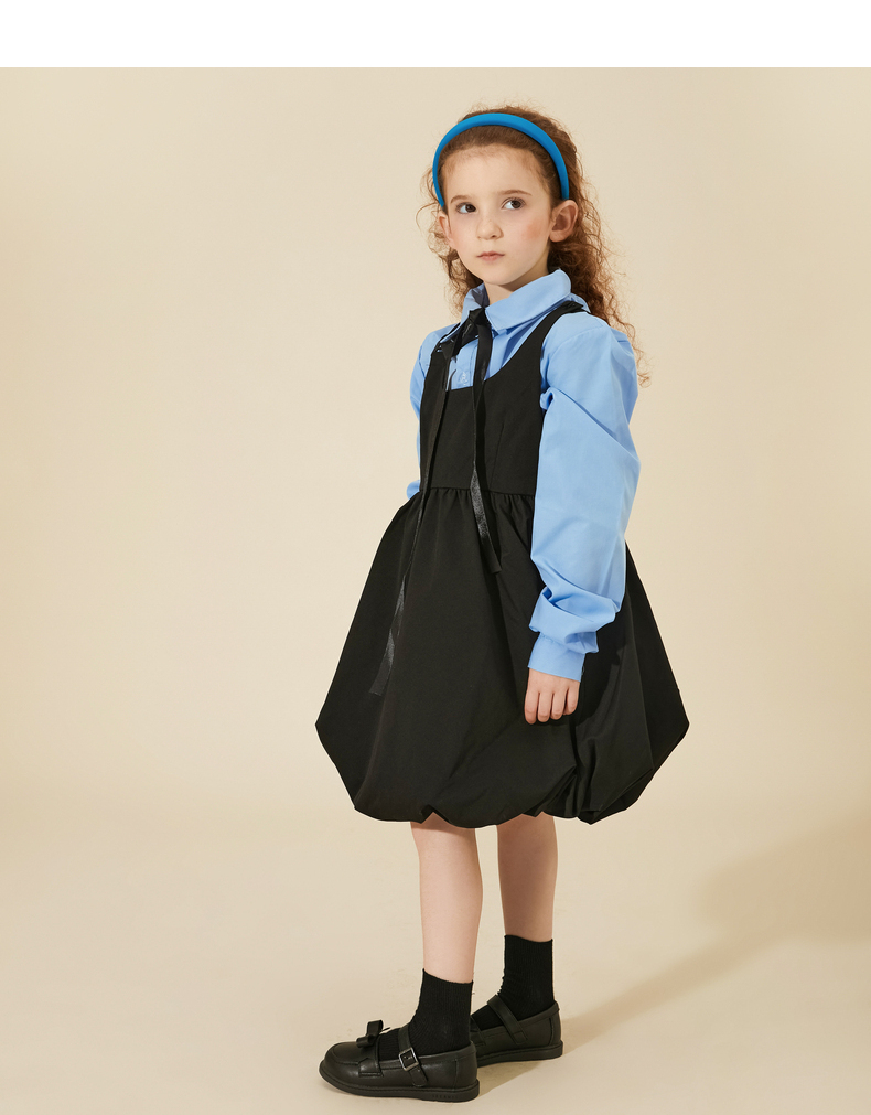 TARANIS New autumn black leather shoes for children girls show leather shoes anti-skid soft bottom students retro small leather shoes