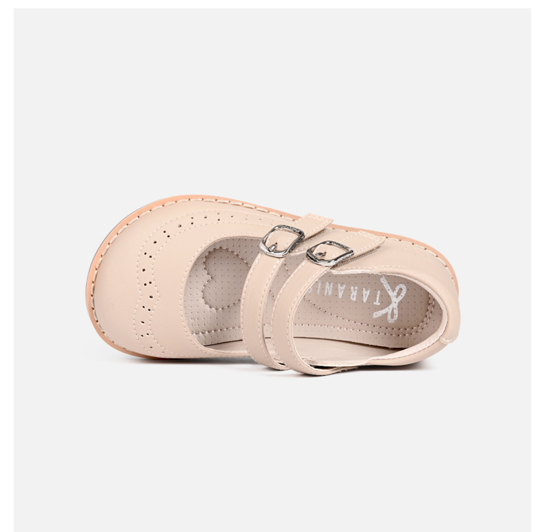 TARANIS Spring New Girls' Shoes Princess Round Head Children's Single Shoes Soft Soles Retro Children's Performance Shoes