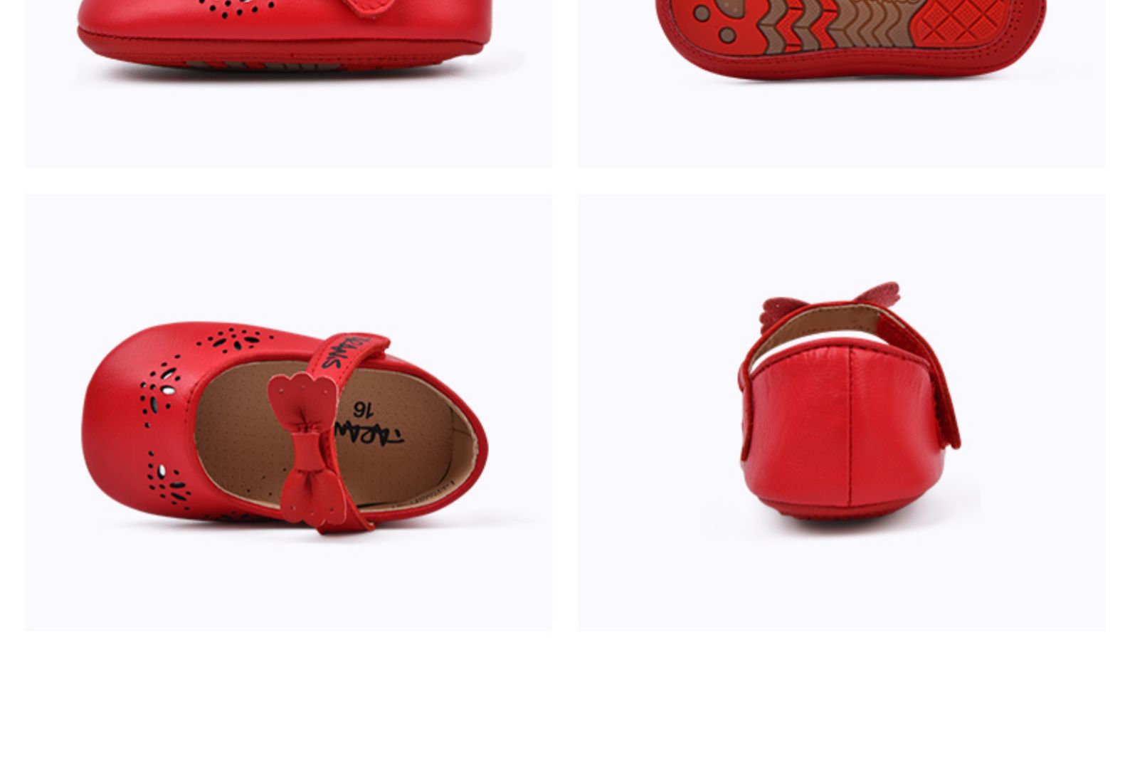 TARANIS Autumn new female baby step before shoes sheepskin hollow-out breathable small leather shoes baby princess shoes