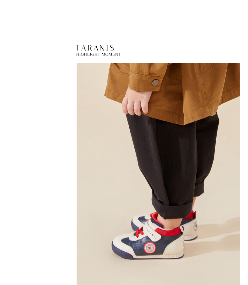 TARANIS Winter new children's shoes plus velvet winter shoes bread shoes two cotton shoes boys baby soft sole sports shoes