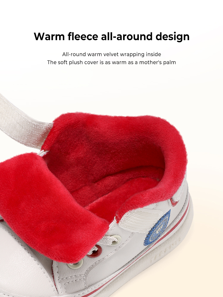 TARANISKids 211 Season New Year's Plus Fleece Non-slip Baby Toddler Shoes