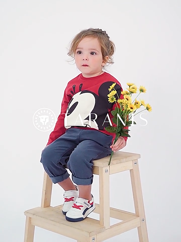 TARANIS Autumn new children's shoes boys baby toddler shoes soft soles non-slip shoes breathable girls bread shoes