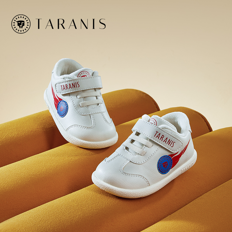 TARANISkids Winter New Children's Shoes Baby Toddler Shoes Male Baby Casual Sports Shoes Soft Velvet Shoes Functional Shoes