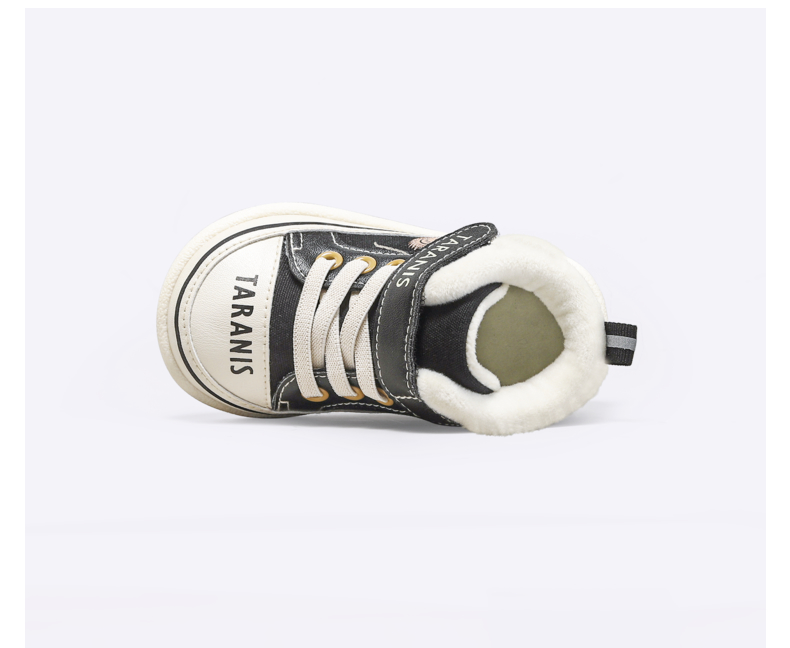 TARANIS Winter new boys shoes plus fleece two cotton shoes girls baby white shoes soft sole winter shoes sports shoes