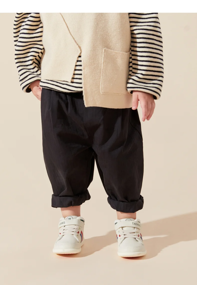 TARANIS Winter new toddler shoes for children shoes for boys and babies with fleece soft soles small white shoes for girls sports shoes