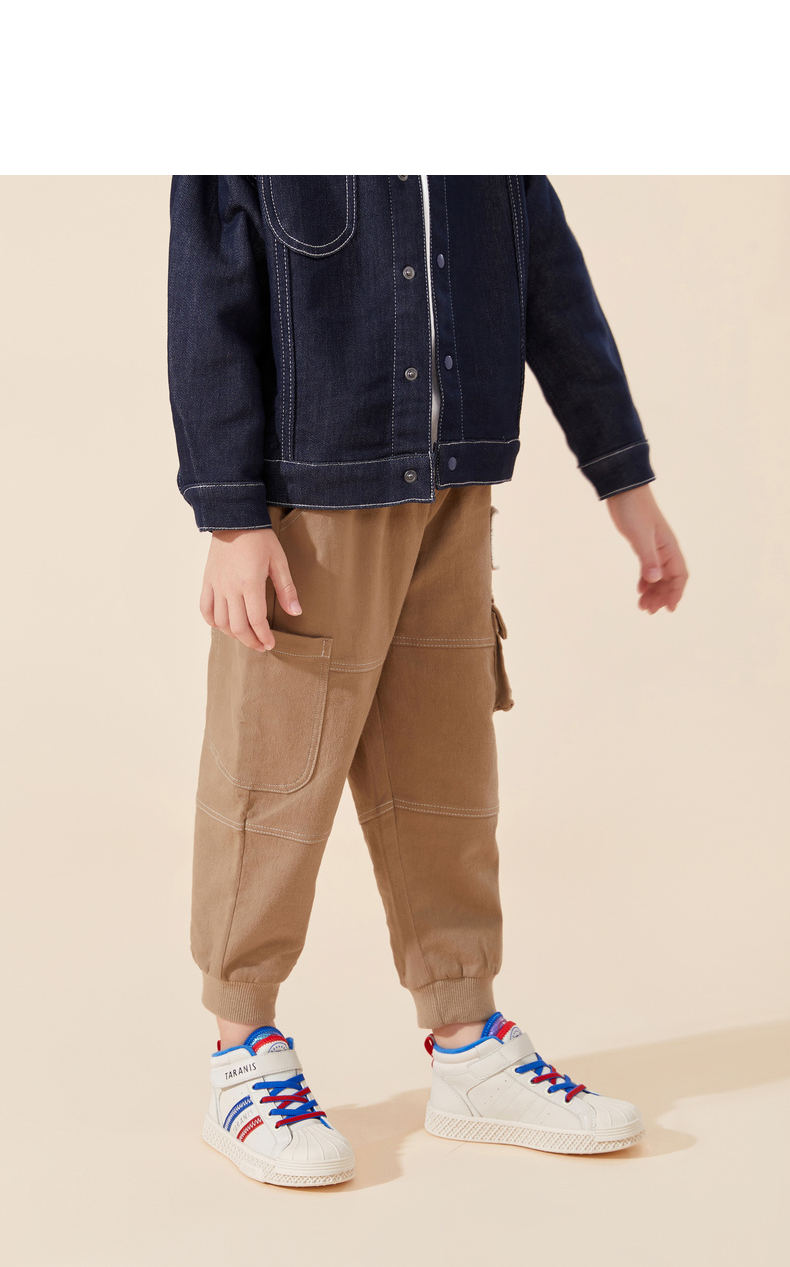 TARANIS winter new fleece men's shoes children's sports shoes high help big children warm cotton shoes soft sole shoes