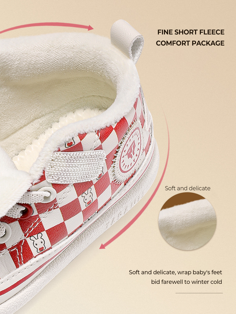 TARANISkids Winter New 211 Year Of The Rabbit Limited Fleece Baby Shoes