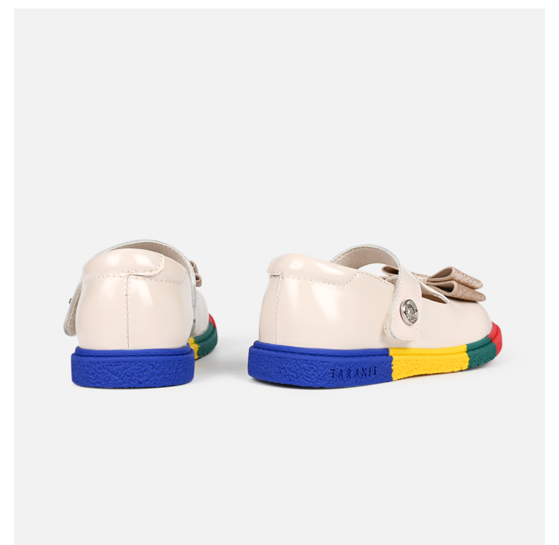 TARANIS Spring New Girl Shoes Bow Dress Performance Princess Shoes Children's Single Shoe Soft Soled Cow Shoes