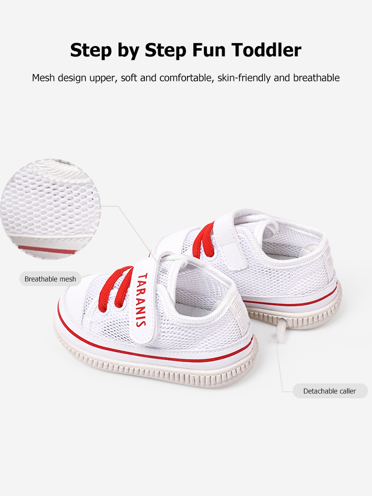 TARANISkids Non - slip Breathable Soft Bottom Mesh Small White Shoes