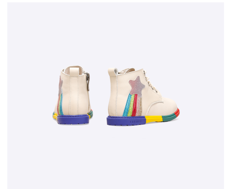 Winter new girls' shoes children's boots Rainbow bottom Martin boots and velvet boots soft bottom ankle boots