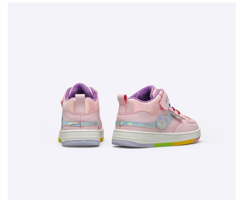 TARANIS Winter New Children's Small White Shoes Men's Shoes Add Down Sports Shoes Girls Leisure Soft Sole Shoes