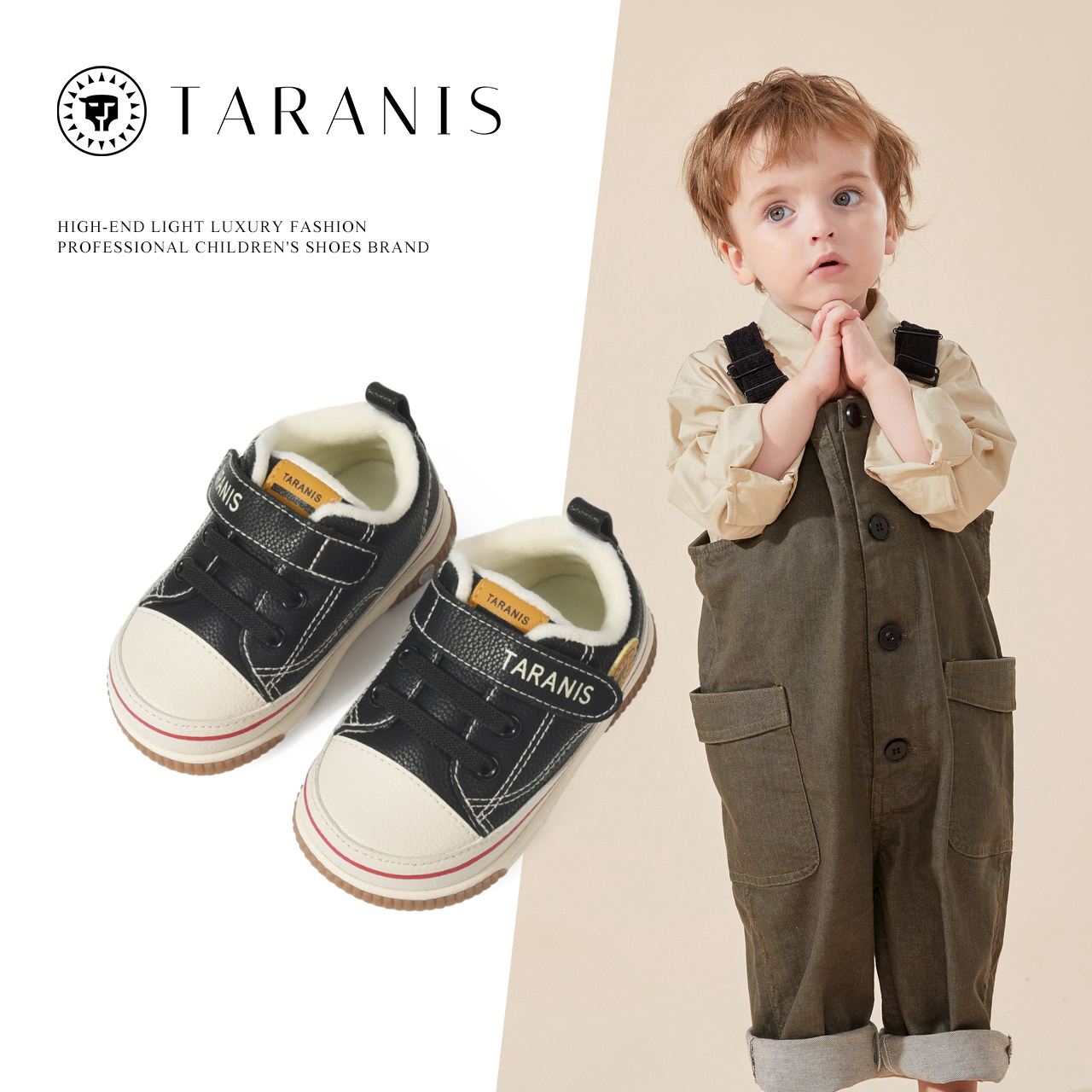 TARANIS Winter new boys shoes bao Bao plus fleece children called shoes soft bottom warm casual walking shoes