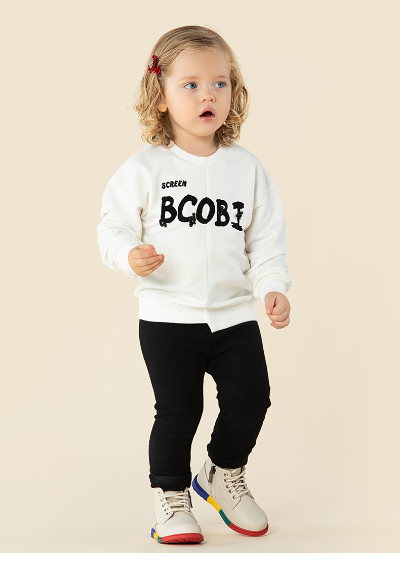 TARANIS Winter new children's shoes children's boots baby cowhide color rainbow bottom Martin boots