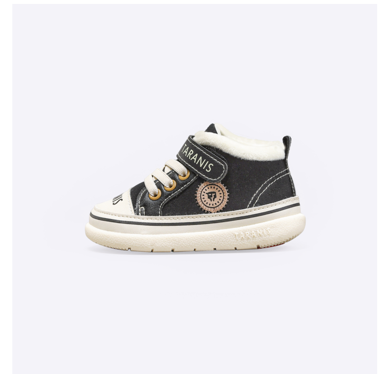 TARANIS Winter new boys shoes plus fleece two cotton shoes girls baby white shoes soft sole winter shoes sports shoes