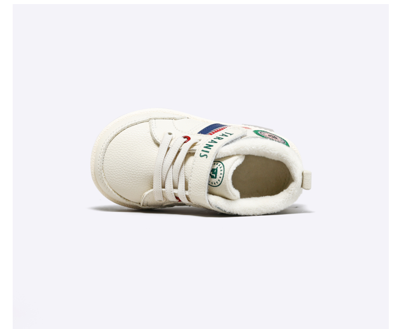 TARANIS Winter new toddler shoes for children shoes for boys and babies with fleece soft soles small white shoes for girls sports shoes