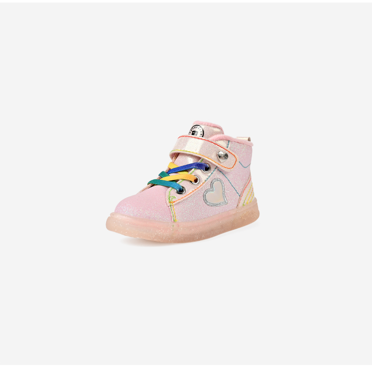 TARANIS Winter New Children's Shoes Girls Jelly Soft Sole Sports Shoes Children's Wooden Shoes with Fleece Warm Casual Shoes