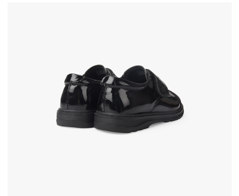 TARANIS Girls black performance leather shoes soft soled real leather shoes children retro casual single shoes