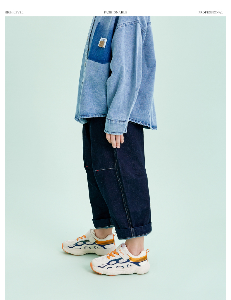 TARANIS Spring new boys' shoes children's running shoes children's sports shoes soft sole basketball shoes