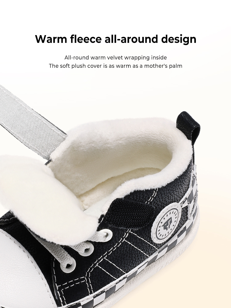 TARANISKids 211 Winter New Children's Shoes Plus Fleece Toddler Soft Bottom Functional Shoes