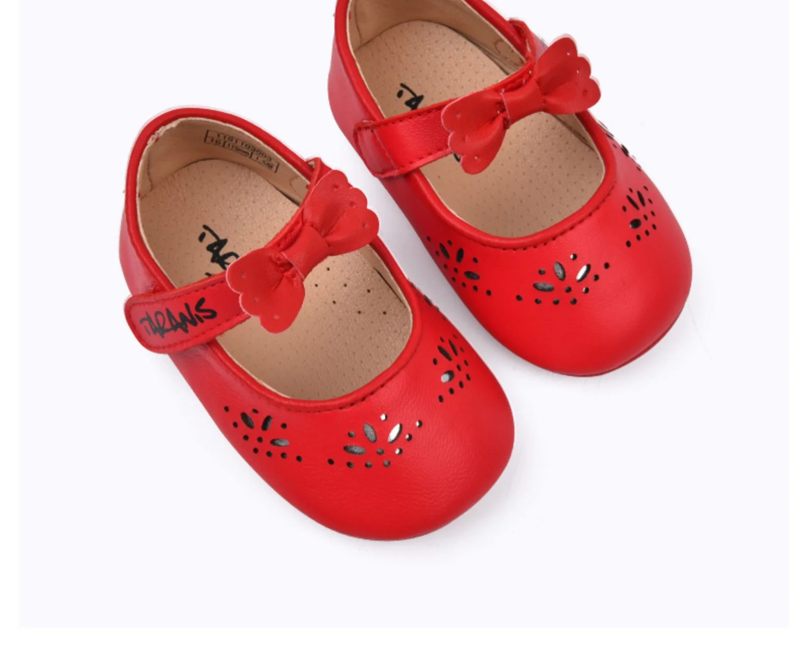 TARANIS Autumn new female baby step before shoes sheepskin hollow-out breathable small leather shoes baby princess shoes