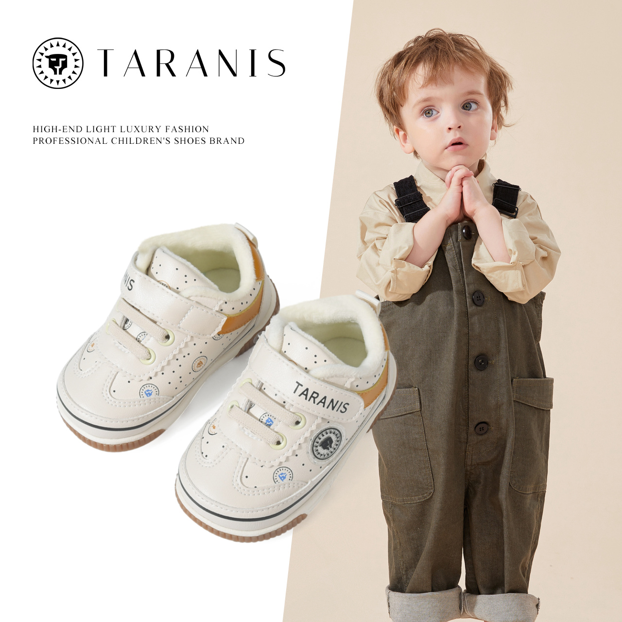 TARANIS New boys' shoes winter baby shoes girls' shoes plush soft bottom winter shoes walking shoes called shoes