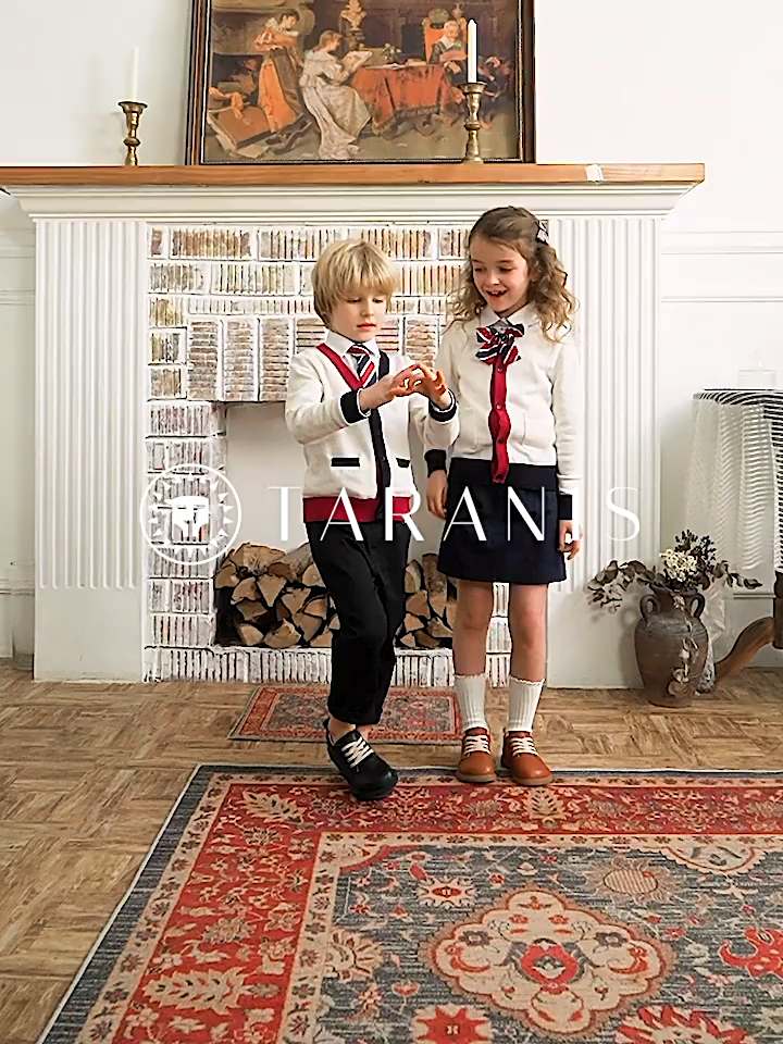 TARANIS Autumn new children's leather shoes black leather shoes soft soled sheepskin leather shoes for children