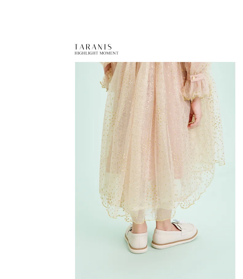 TARANIS Spring new girl shoes baby girl bow princess shoes children's single shoe soft soled shoes