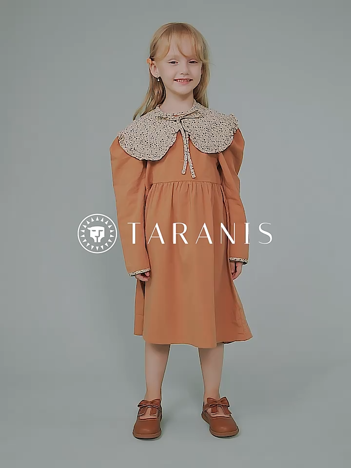 TARANIS Spring New Girls' Shoes Bow Tie Children's Shoes Soft Soles Princess Shoes Brown Single Shoes