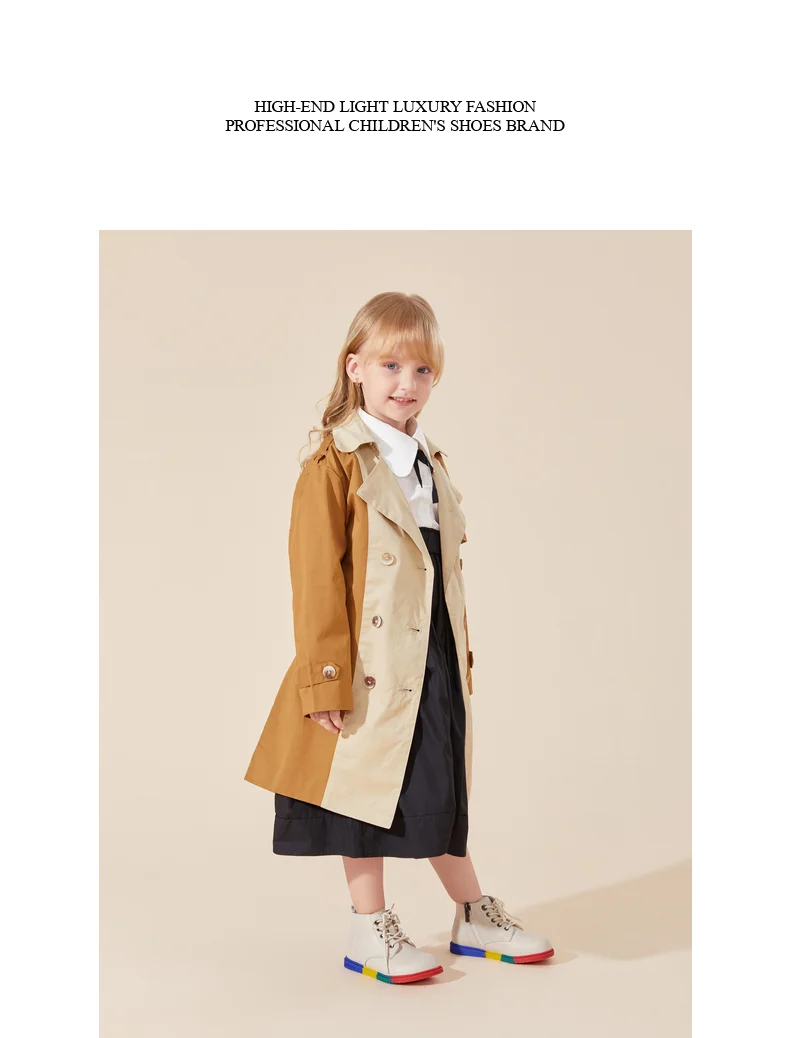 TARANIS Winter new girl's shoes children's boots top layer cowhide children's baby velvet Martin boots