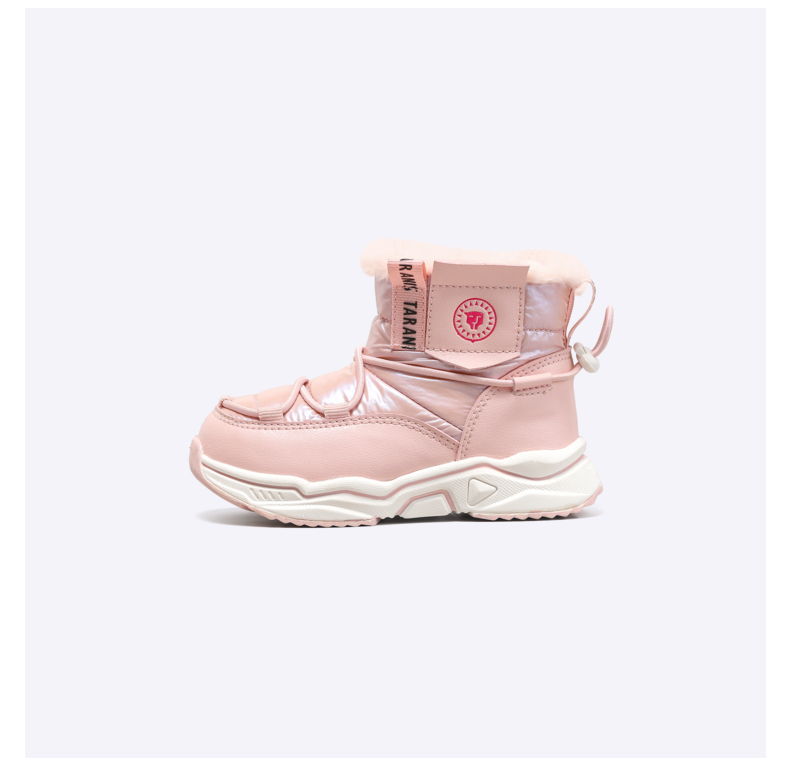 TARANIS Winter new men's shoes children's fleece and thick snow boots soft soles waterproof high top sports cotton shoes