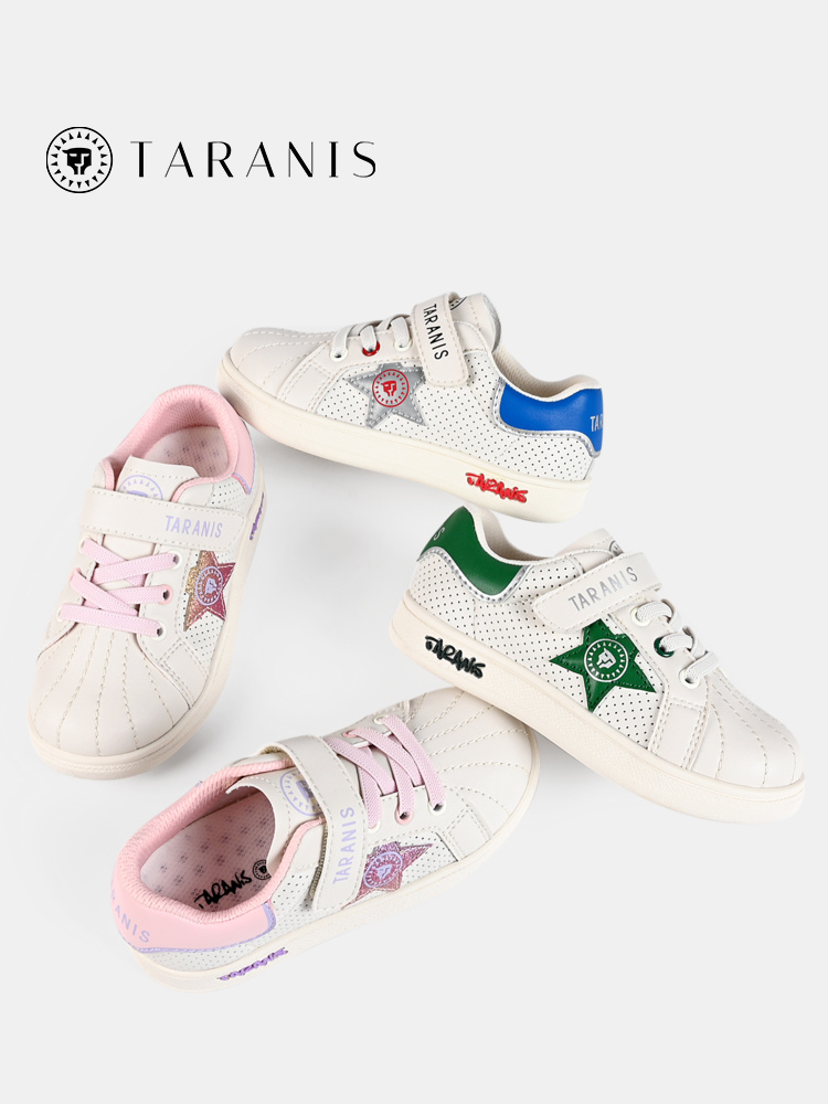 TARANIS Spring New Boys Shoes Shell Head Leisure Shoes Girls Board Shoes Small White Shoes Children Sports Shoes