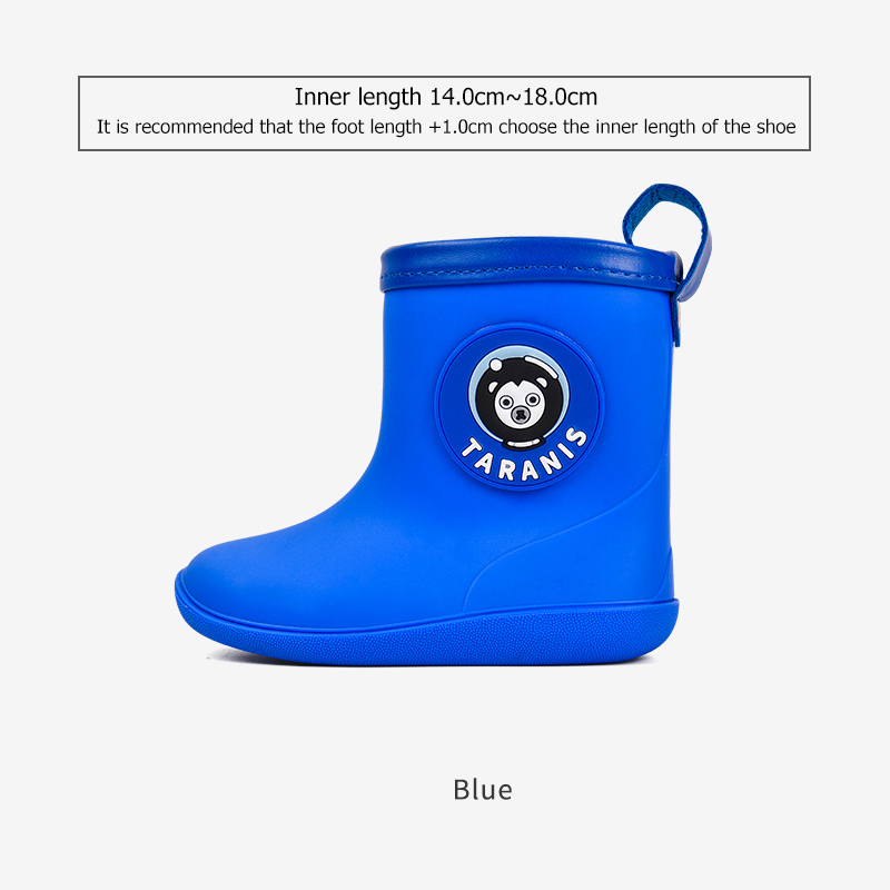 TARANISkids Antiskid Baby Rubber Shoes Rain Boots Fashion Water Shoes Middle Tube
