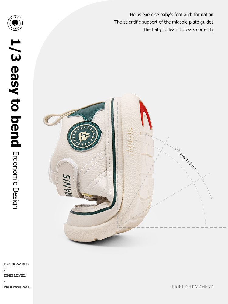 TARANISkids 211 Baby's Slip And Collision Resistant Soft Soled Walking Shoes