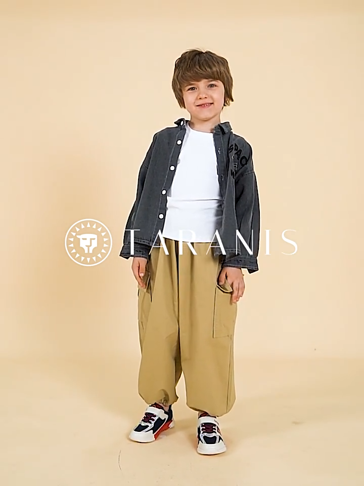 TARANIS Children Sports Shoes Autumn New Boys Basketball Shoes Running Net Shoes Double Color Non-slip Soft Sole Shoes