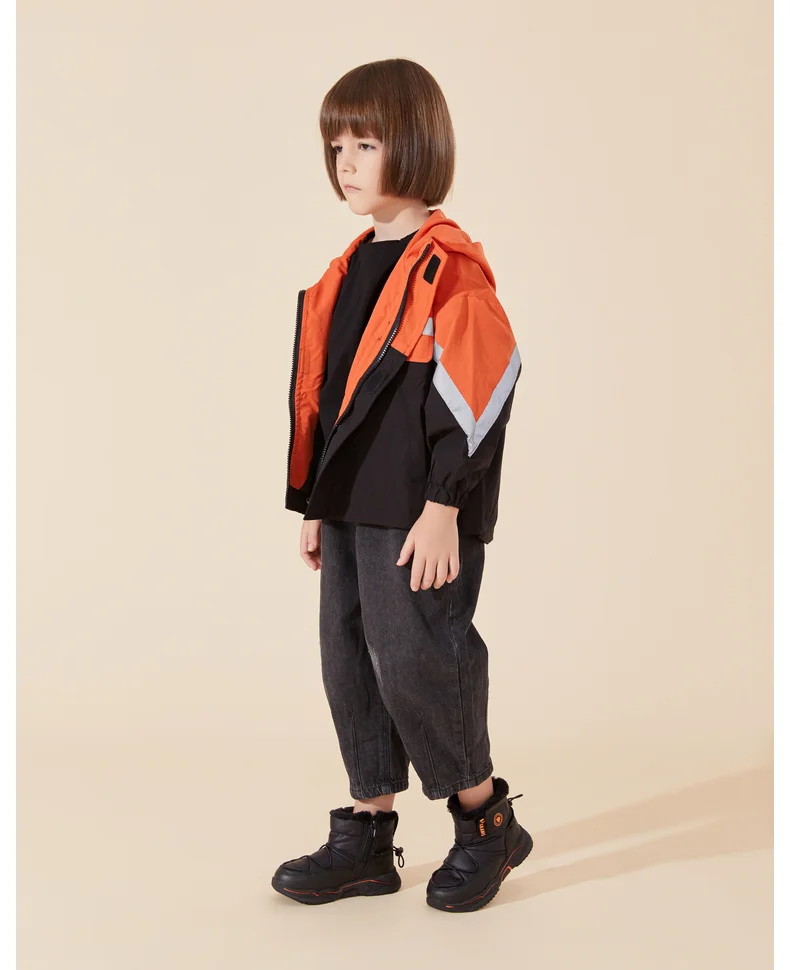 TARANIS Winter new men's shoes children's fleece and thick snow boots soft soles waterproof high top sports cotton shoes