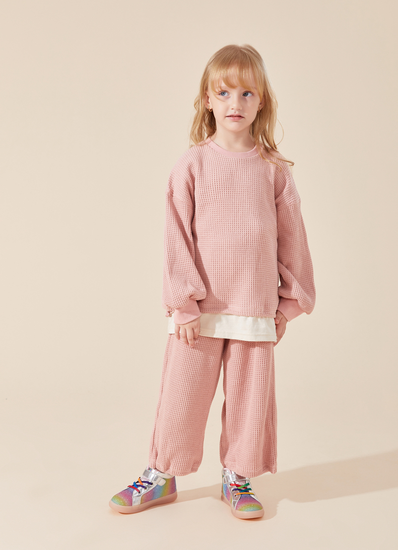 TARANIS Winter New Children's Shoes Girls Color Soft Sole Sports Shoes Children's Wooden Shoes with Fleece Warm Casual Shoes