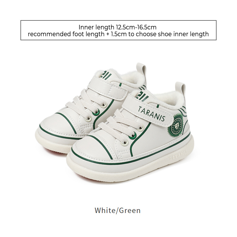 TARANISkids 211 Winter New Toddler Shoes Baby Shoes Soft Sole Plus Fleece To Keep Warm