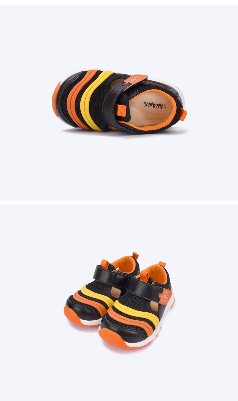 TARANIS Caterpillar children's shoes summer boys baby net cloth breathable sports shoes bao Toe kick prevention function walking shoes women