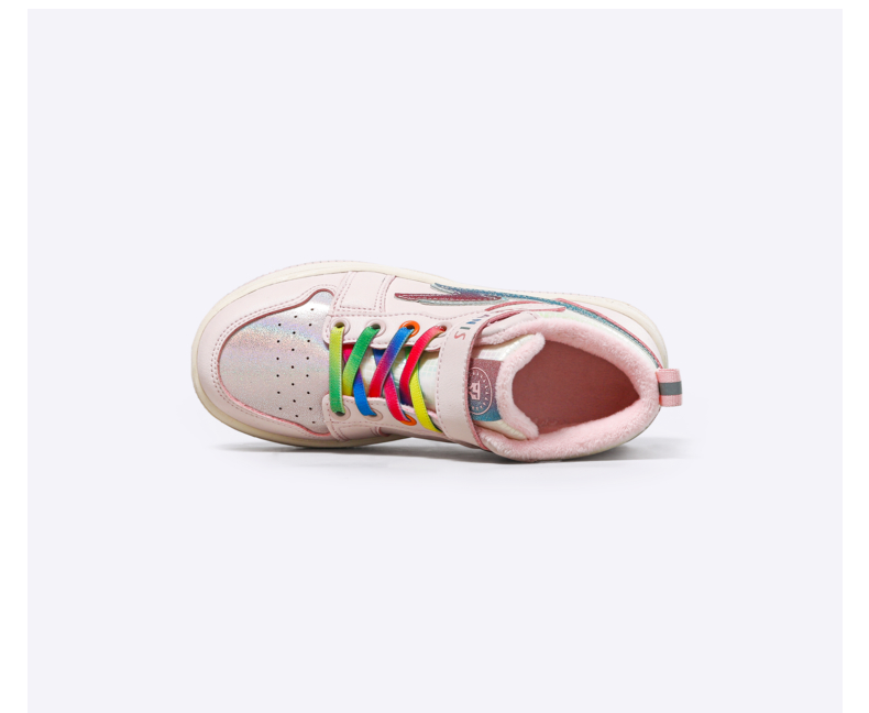 TARANIS winter new children's shoes pink fleece girls sports shoes big children leisure shoes boys sports shoes