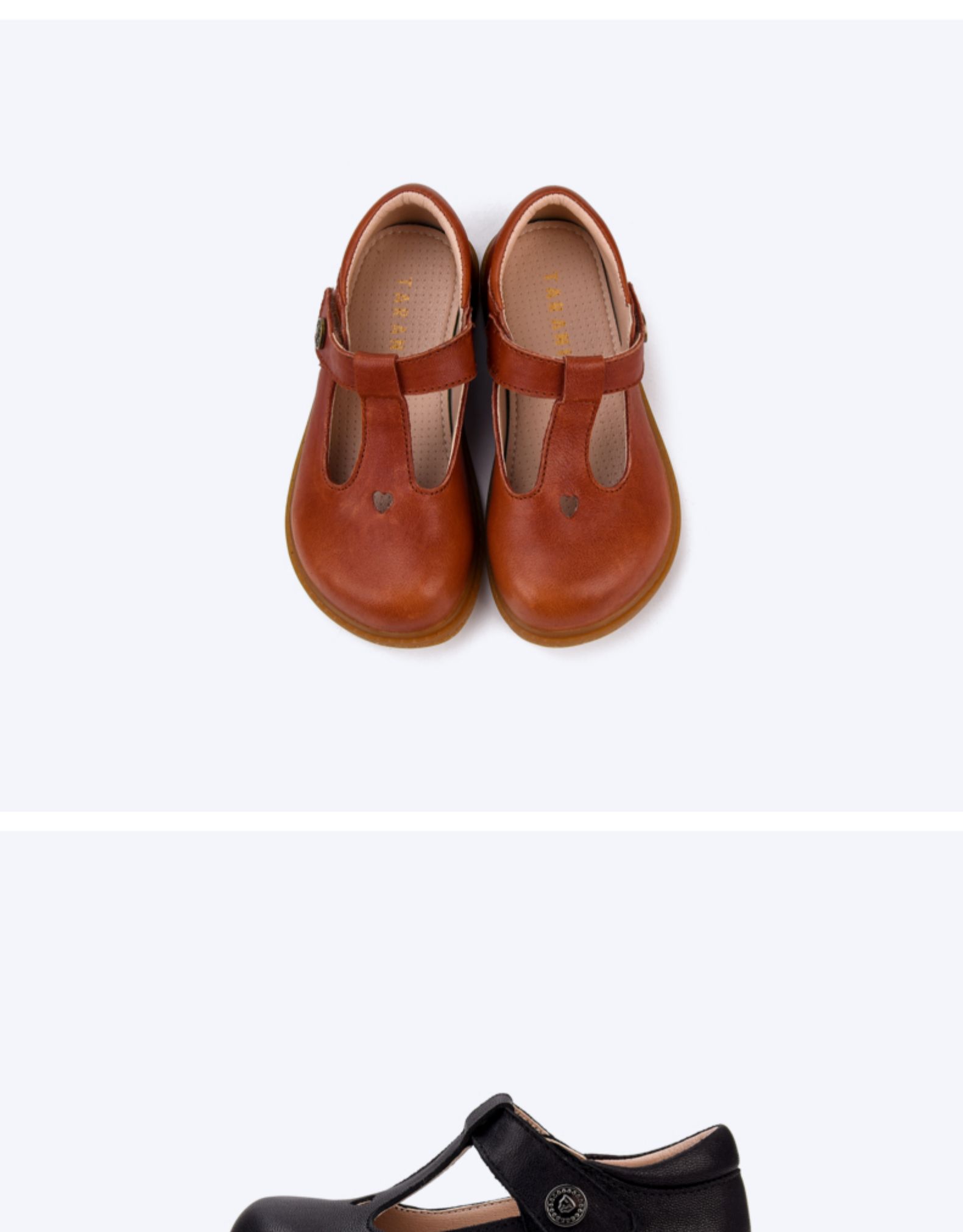 TARANIS Spring and autumn new girls kindergarten leather shoes simple hollow soft bottom sheepskin leather shoes for children