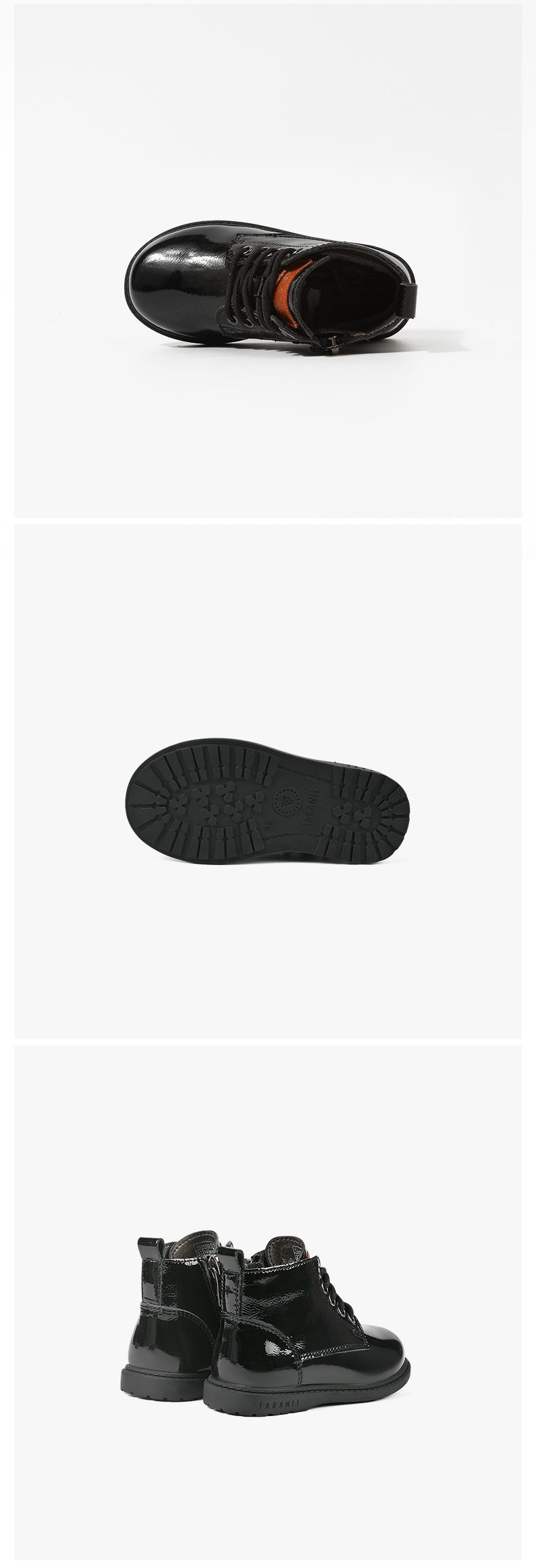 TARANIS Winter new children's shoes children's boots baby cowhide color rainbow bottom Martin boots