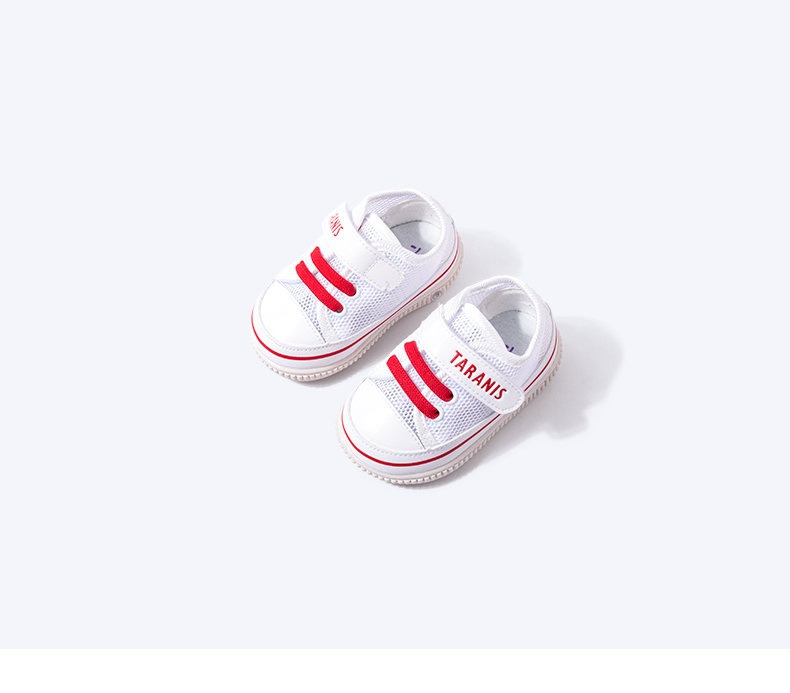 TARANIS Spring and Autumn boy's walking shoes female baby is called shoe anti-slip breathable soft bottom net surface small white shoes