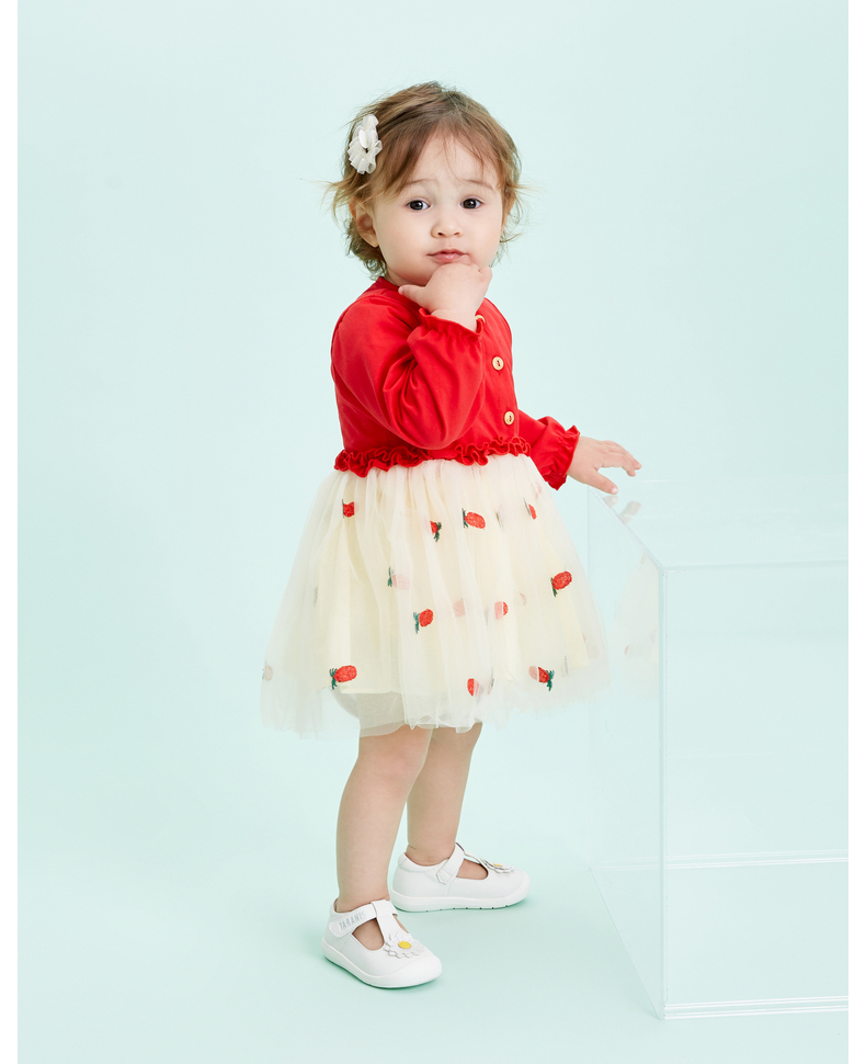 TARANIS Spring new children's shoes princess shoes girl single shoes baby non-slip soft soles small leather shoes