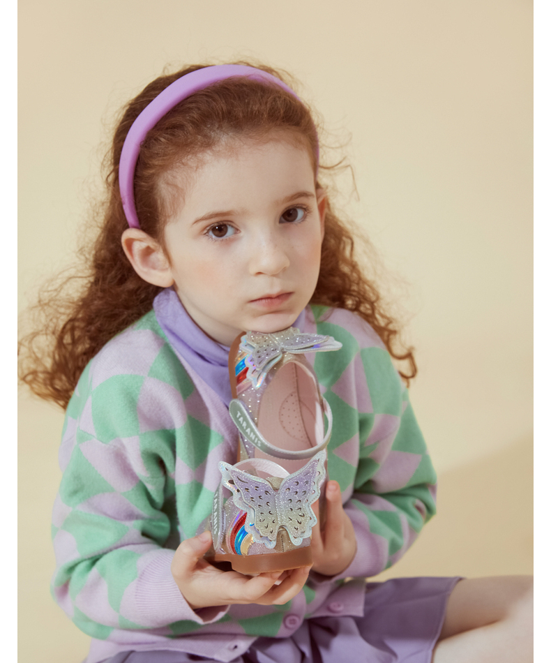 TARANIS Autumn western style children's small shoes show crystal princess shoes non-slip soft sole single shoes