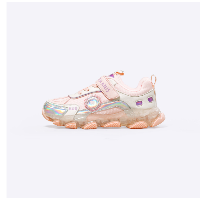 TARANIS Winter New Children's Shoes Children's Flash Shoes Boys with Plush Warm Shoes Sun Children Science and Technology Sports Shoes