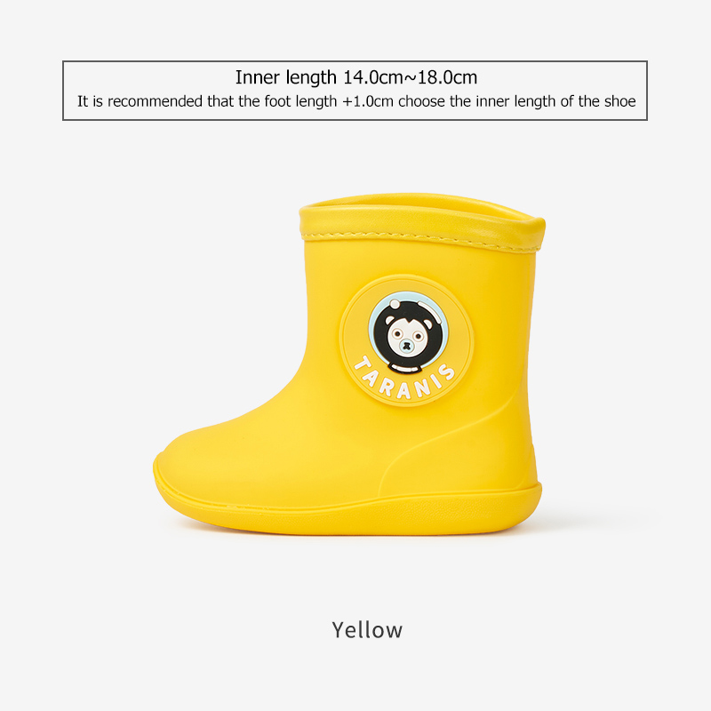 TARANISkids Antiskid Baby Rubber Shoes Rain Boots Fashion Water Shoes Middle Tube