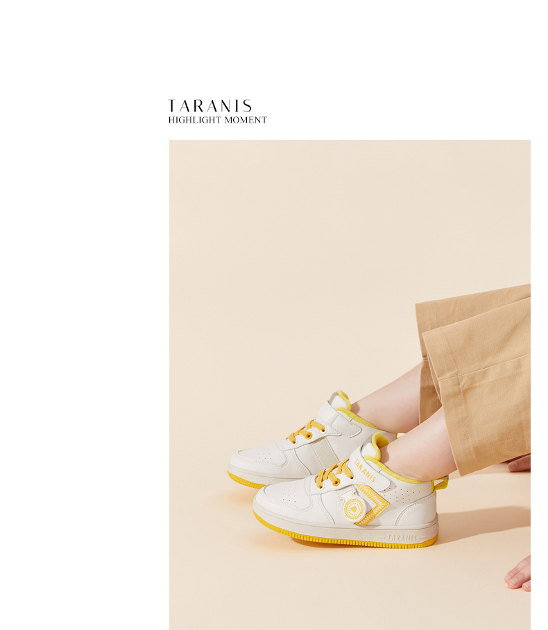 TARANIS winter new children's shoes with velvet sports shoes big children board shoes girls casual shoes boys small white shoes