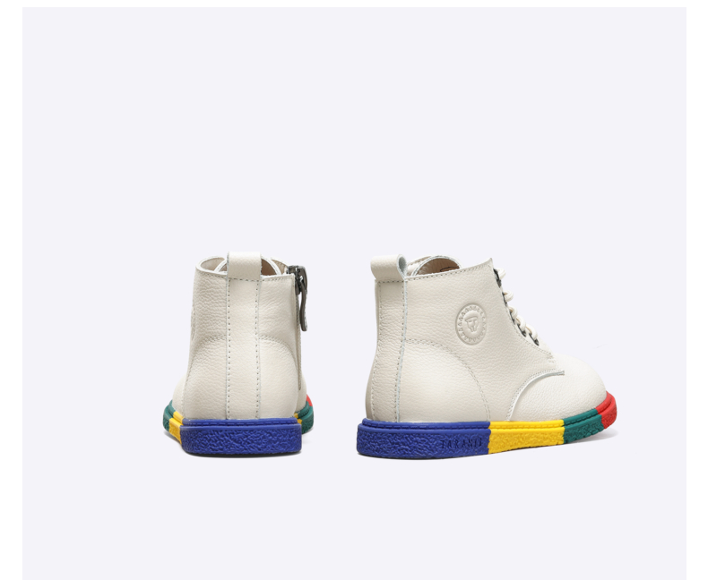 TARANIS Winter new girl's shoes children's boots top layer cowhide children's baby velvet Martin boots