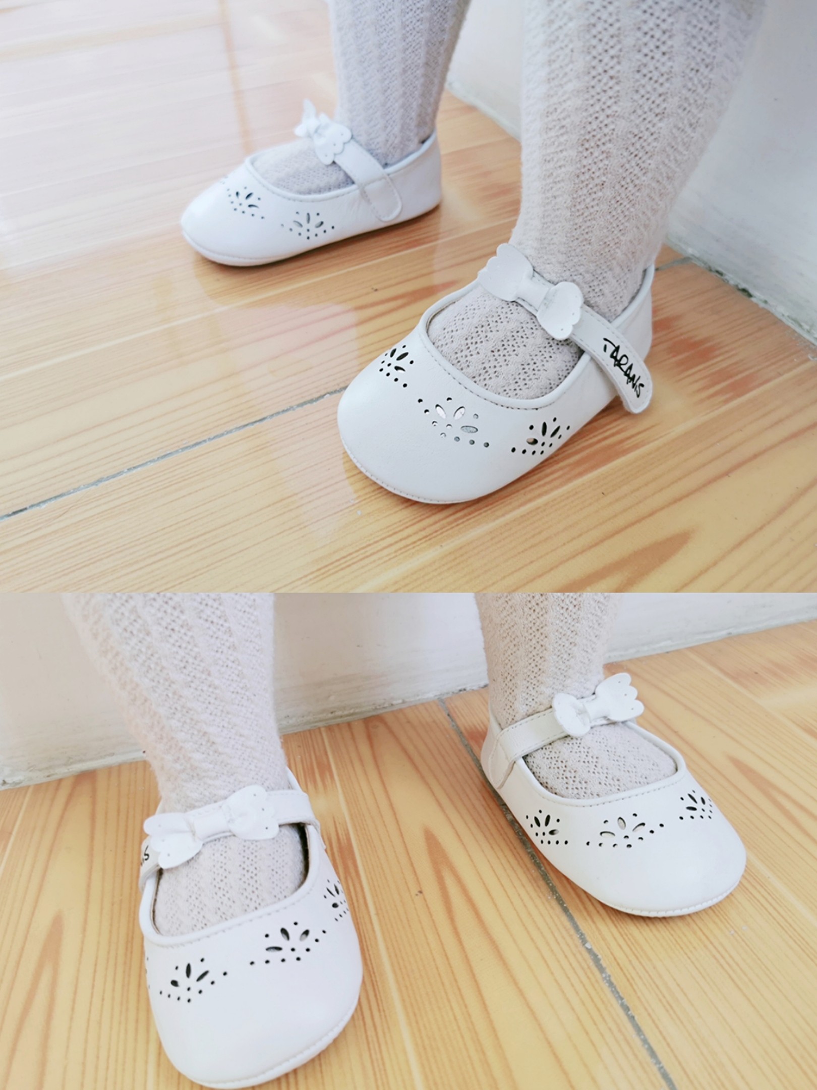 TARANIS Autumn new female baby step before shoes sheepskin hollow-out breathable small leather shoes baby princess shoes
